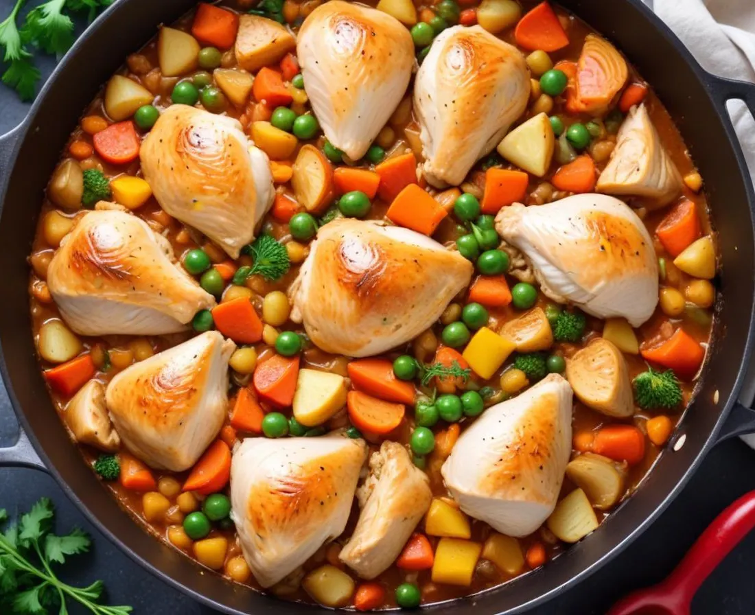 Riz au Poulet et Légumes One Pot