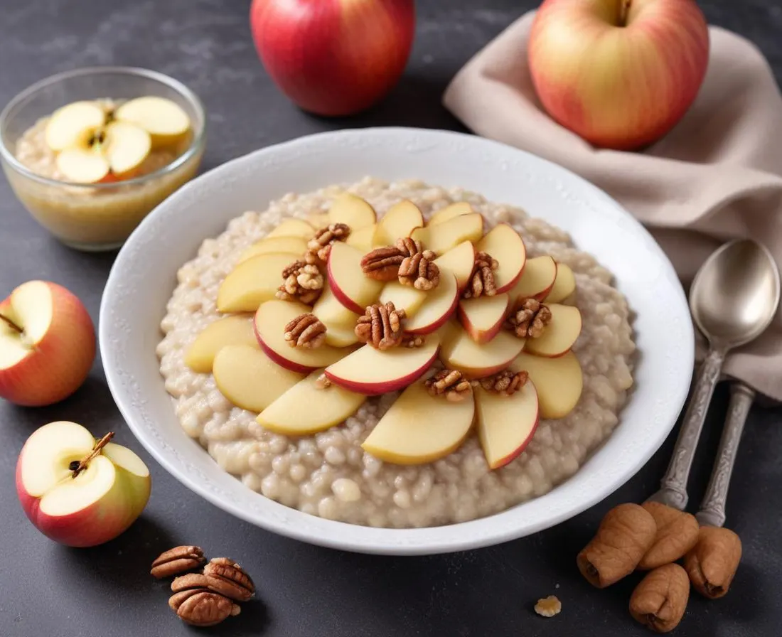 Porridge d'avoine aux pommes et noix