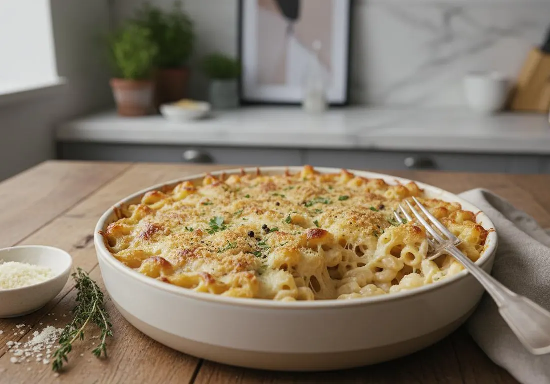Le Gratin de Coquillettes Ultra-Crémeux au Parmesan