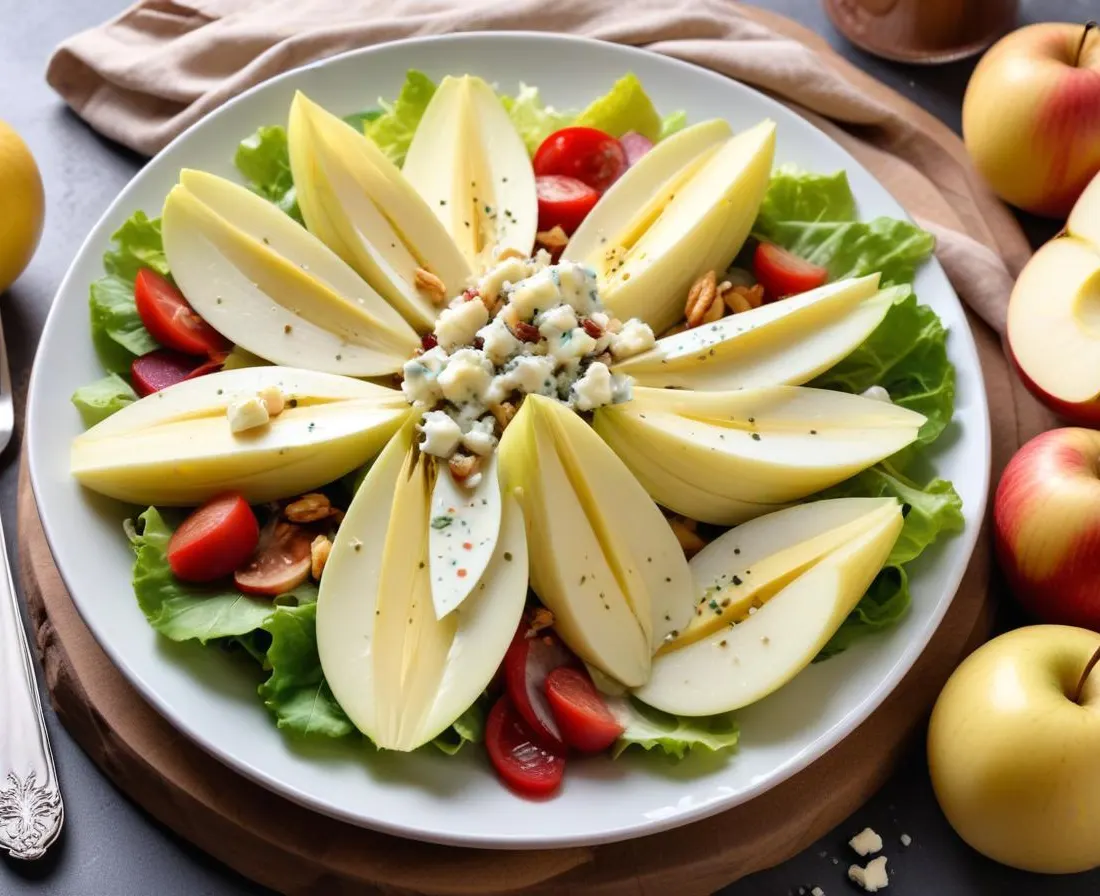 Salade d'Endives, Roquefort, Noix et Pomme
