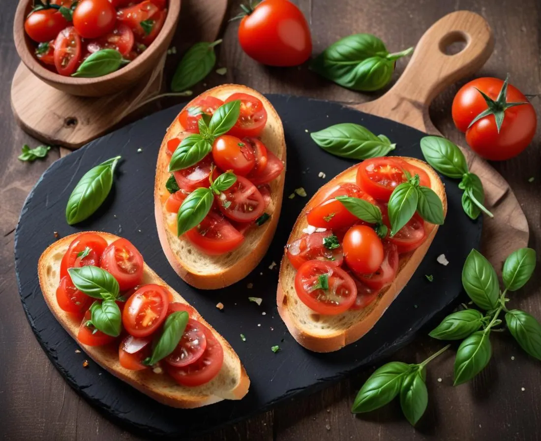 Bruschetta Estivale Tomate-Basilic