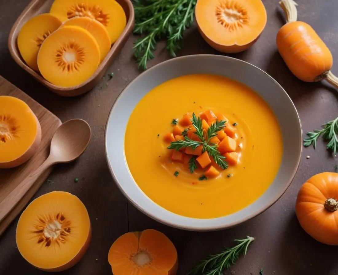 Velouté crémeux de butternut et carottes