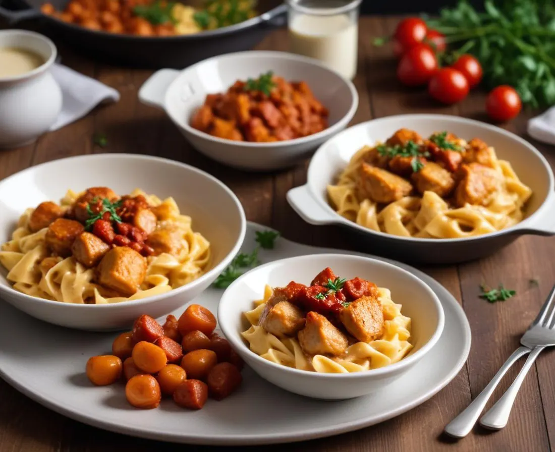 Pâtes au Poulet et Chorizo à la Crème