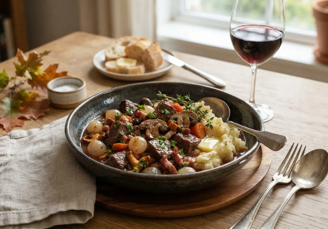 Bœuf bourguignon d'automne