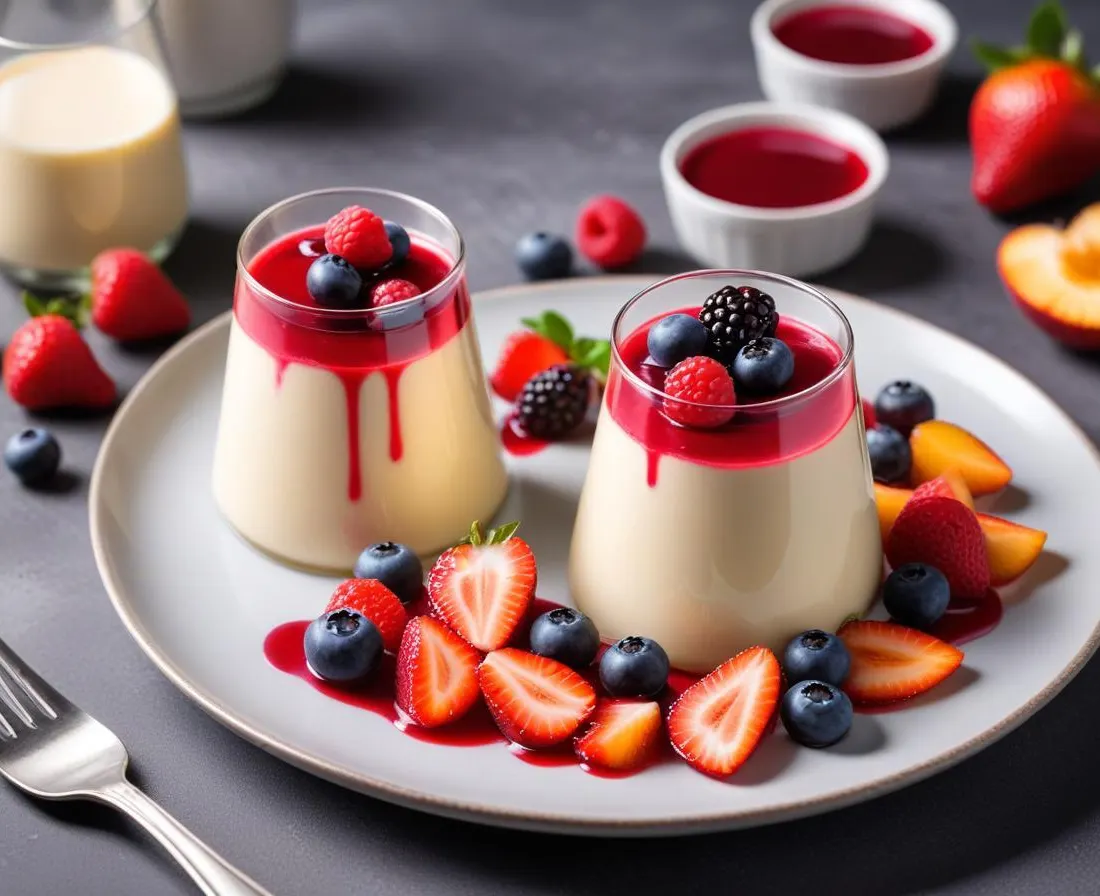 Panna Cotta Vanille et Coulis de Fruits Rouges
