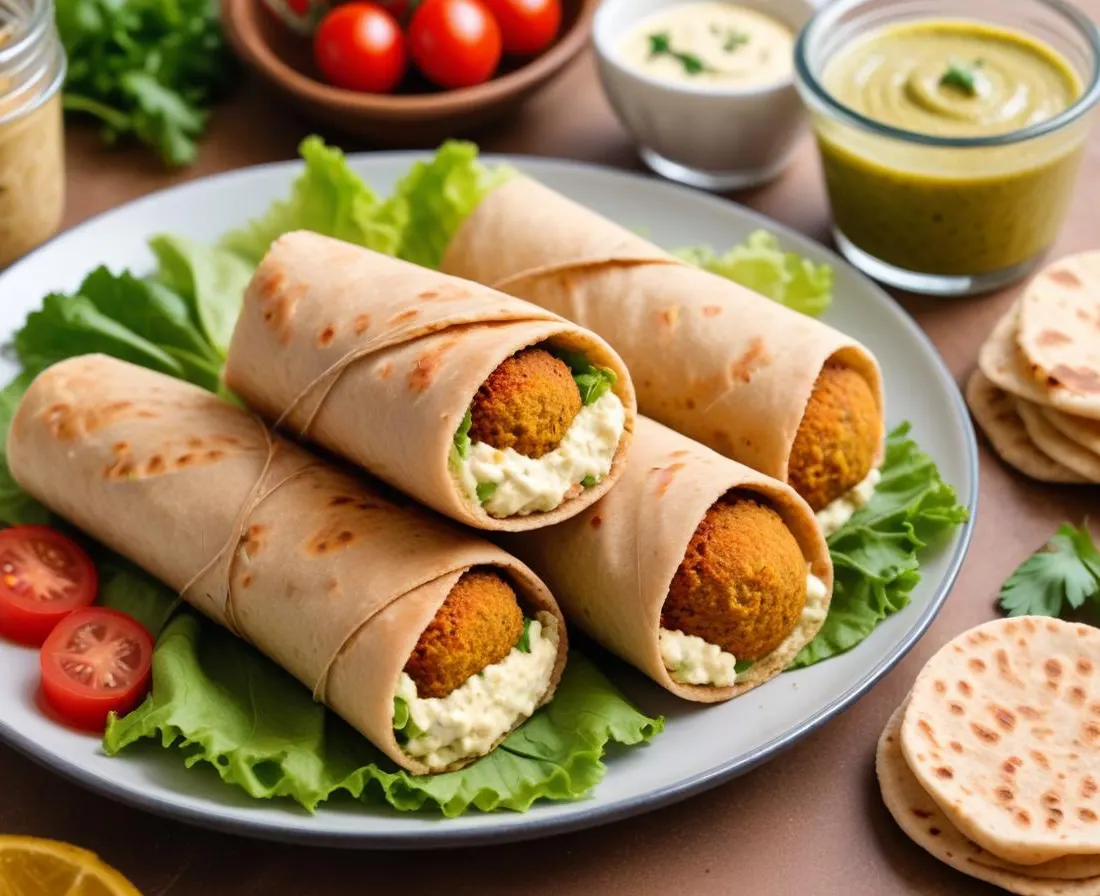 Wrap aux Falafels, Houmous et Concombre