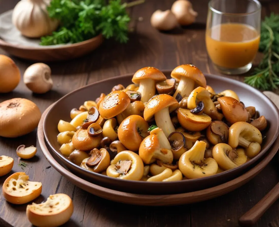 Topinambours sautés aux champignons