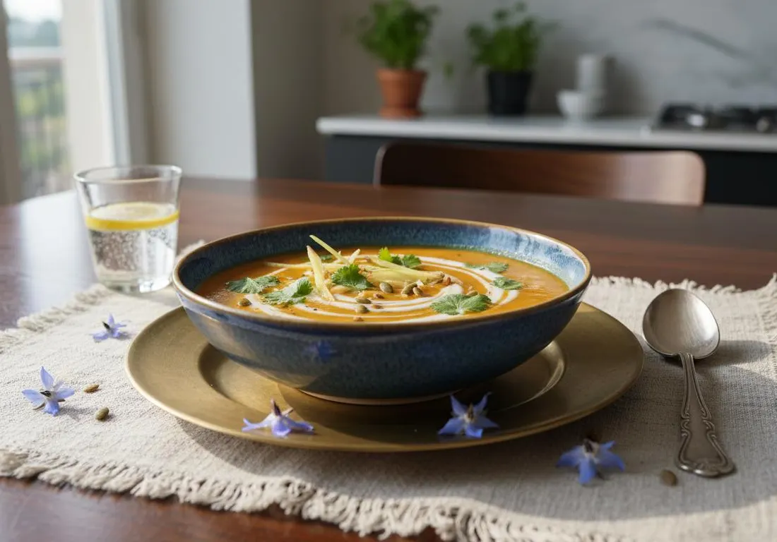 Velouté de Carottes au Gingembre et Lait de Coco