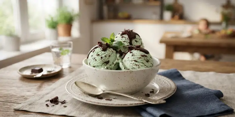 Glace onctueuse Menthe-Chocolat