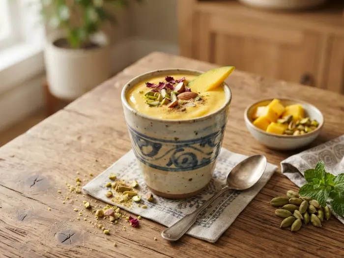 Lassi Onctueux à la Mangue et à la Cardamome
