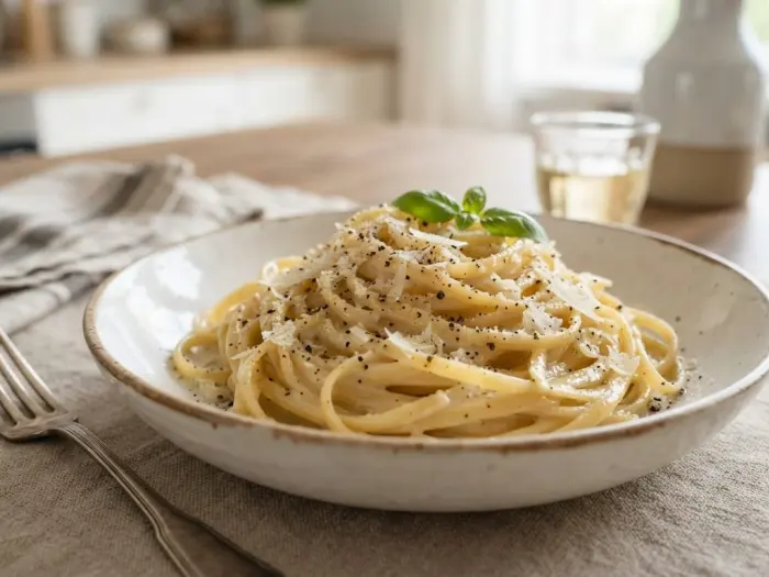 Linguine au parmesan et poivre noir