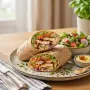 Wrap de poulet et crudités