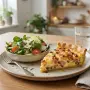 Quiche lorraine et salade verte