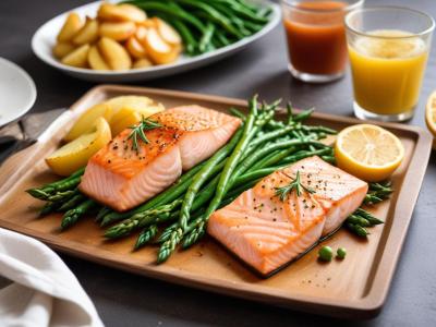 Saumon à la Plancha, Haricots Verts et Pommes de Terre Nouvelles