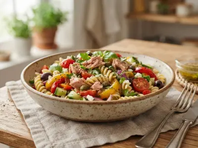 Salade de pâtes au thon et poivrons