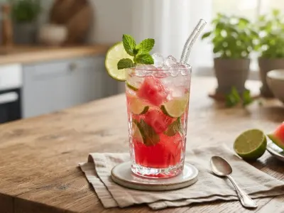 Mocktail désaltérant à la pastèque et au citron vert