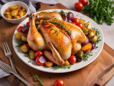 Poulet Grillé aux Herbes de Provence et Légumes Rôtis
