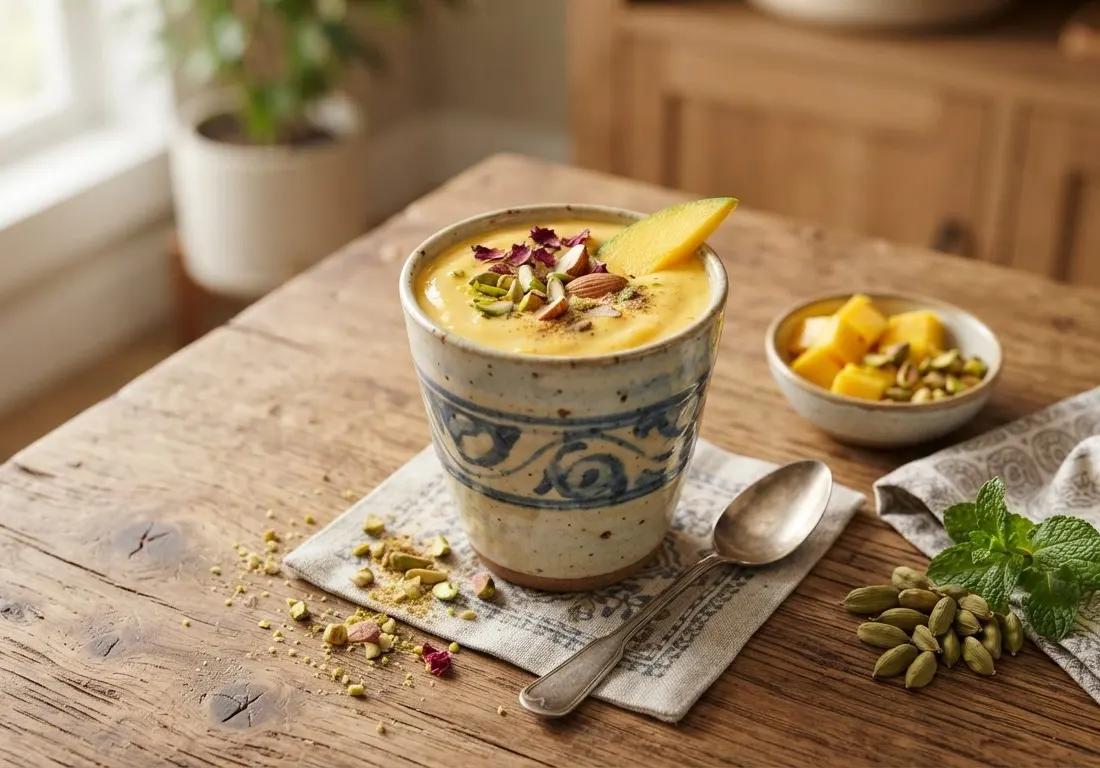 Lassi Onctueux à la Mangue et à la Cardamome