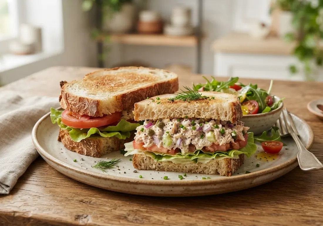 Sandwich thon et mayonnaise légère