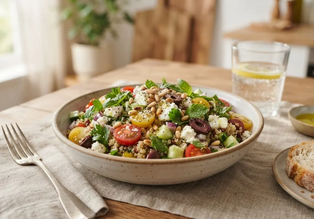 Salade de quinoa aux tomates et feta