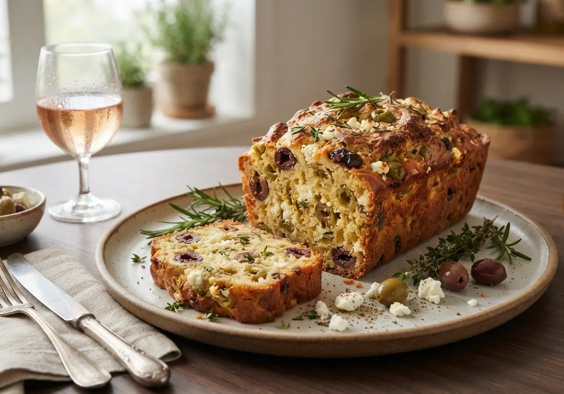 Cake salé aux olives et feta
