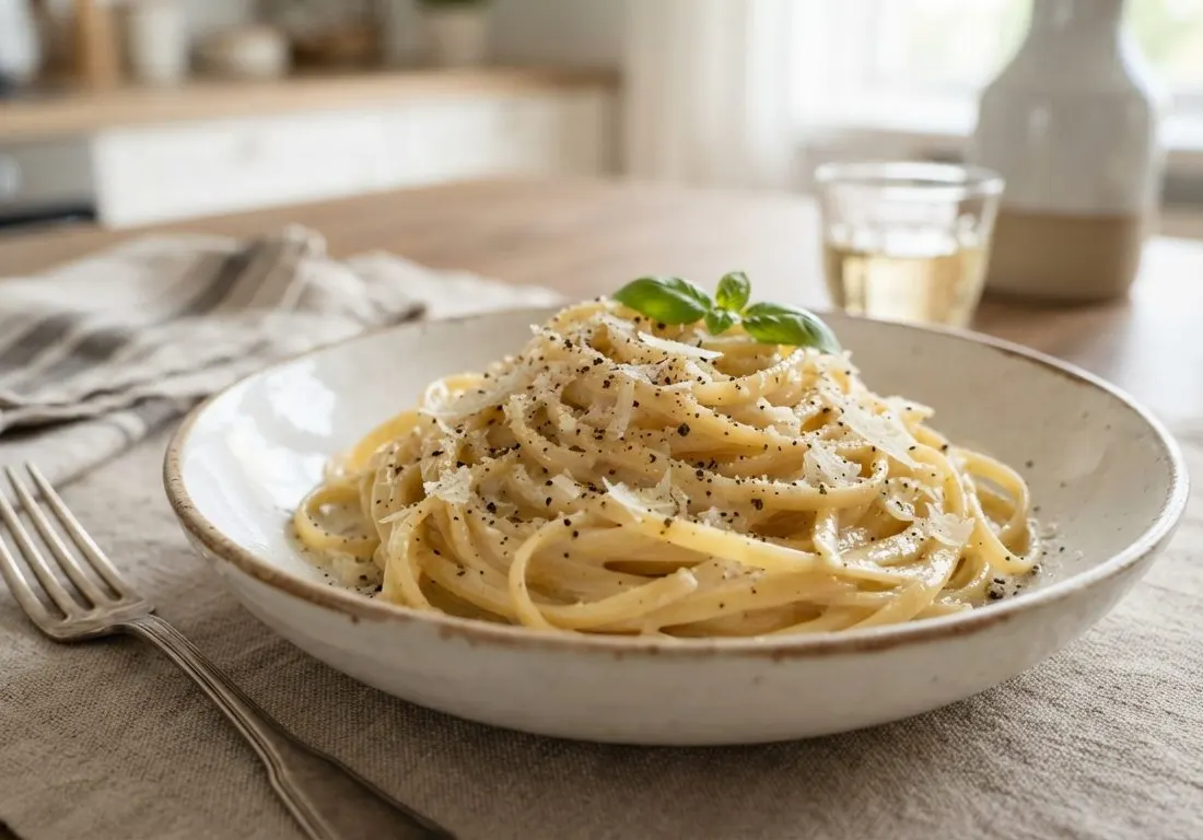 Linguine au parmesan et poivre noir