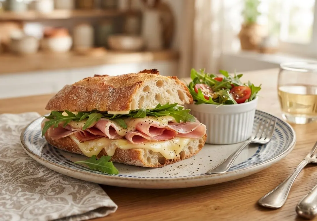Sandwich au jambon cru et comté
