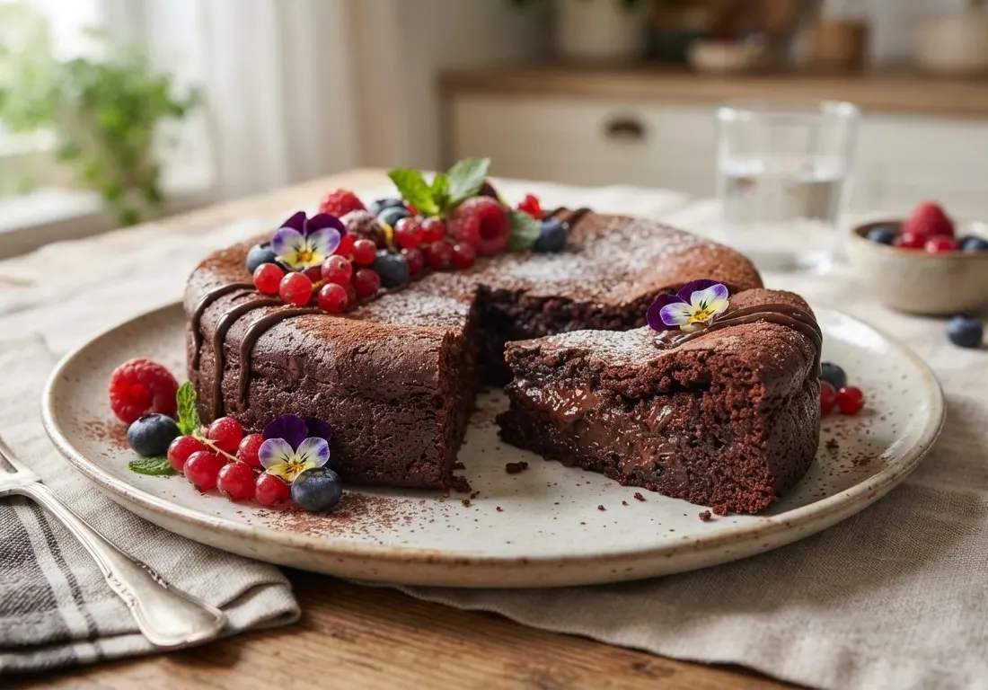 Gâteau moelleux au chocolat noir et skyr sans beurre