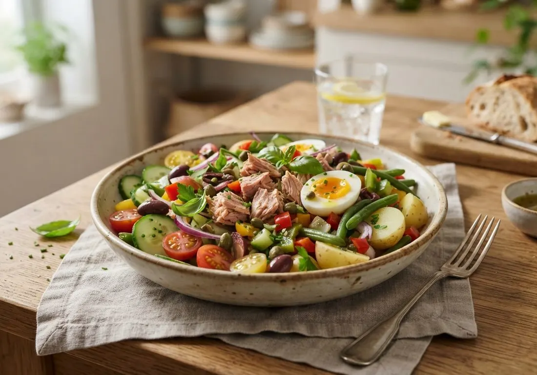 Salade complète de thon aux crudités croquantes