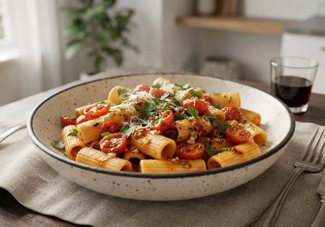 Pâtes à la Nduja et Tomates Cerises